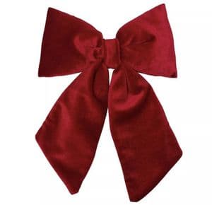 Red Velvet Bow Clip On Christmas Decoration