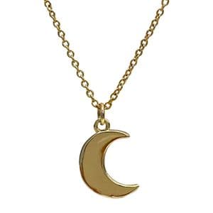 Righteous & Kind 22k Gold Plated Moon Necklace