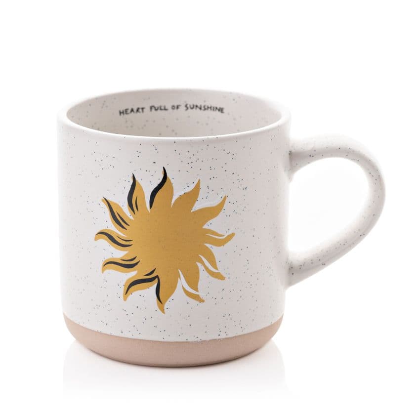 Righteous & Kind Boho Sunshine Mug - Neutral design stoneware mug gift