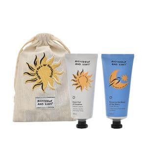 Righteous & Kind Linen Pouch With Hand Cream & Foot Scrub