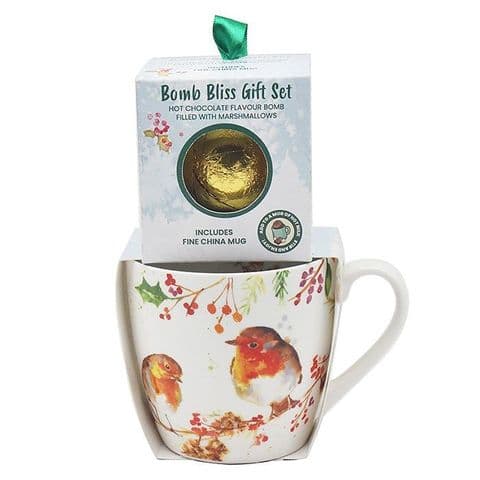 Robin Mug & Hot Chocolate Bomb Gift Set by Jennifer Rose
