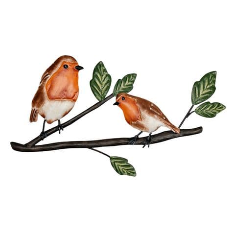 Robin Redbreast Metal Wall Art Sculpture for Garden and Home