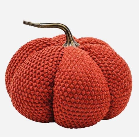 Rust Pumpkin Doorstop Autumn Home Decoration
