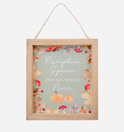 Rustic Wooden Autumn Quote Wall Plaque Decoration