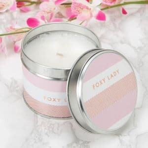 Scented Candle Tin Table Gift Favour Foxy Lady