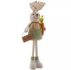 Set Of 2 Mr & Mrs Easter Bunny Standing Ornaments with long legs