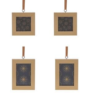 Set Of 4 Gold Mini Photo Frames Christmas Tree Decoration Gift *SPECIAL OFFER*