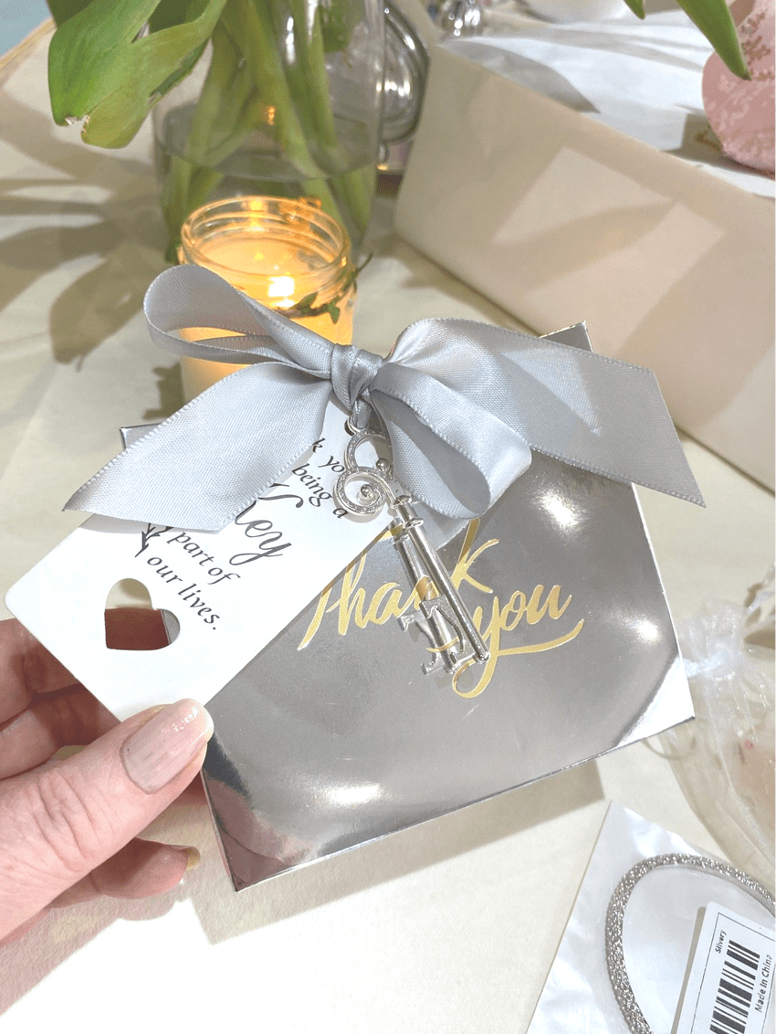 Silver Key part of our lives unique table Gift personalised wedding ...