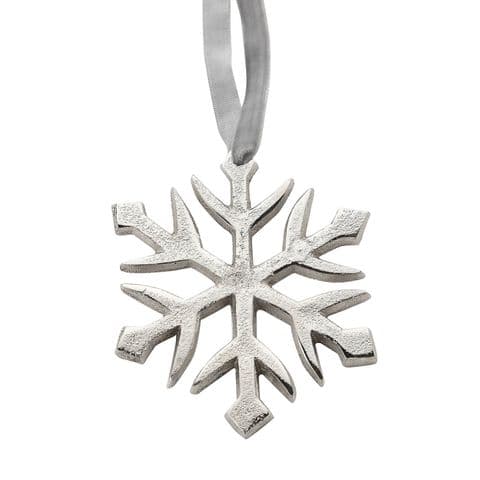 Silver Metal Snowflake Hanging Decoration Christmas Ornament