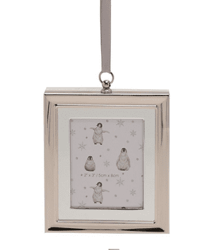 Silver Plated Mini Photo Frame Christmas Tree Decoration Gift