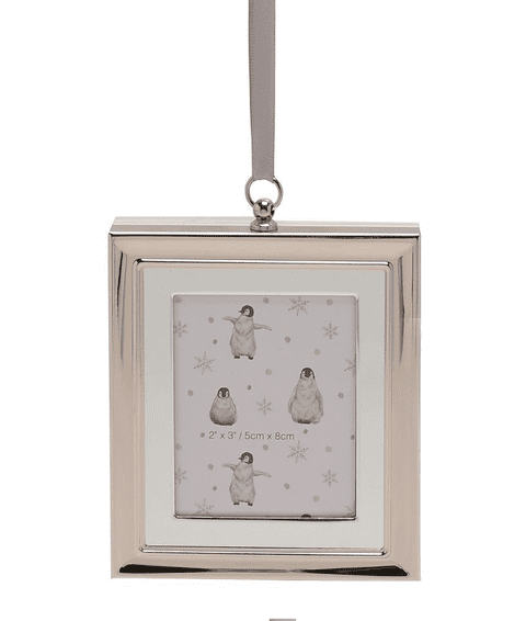 Silver Plated Mini Photo Frame Christmas Tree Decoration Gift