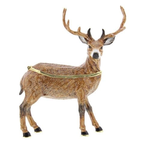 Stag Reindeer Trinket Box Gift Treasured Trinkets by Juliana Collectible