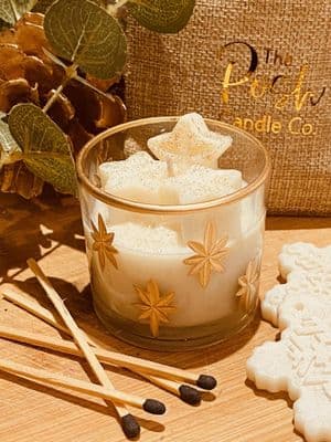Star of Wonder Luxury Christmas Candle Gift – Gold Star Jar, Soy Wax, Hand-Poured in the UK