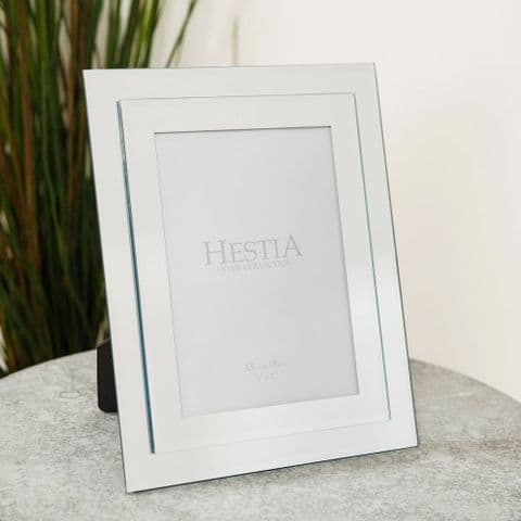Stepped Mirrored Glass Photo Frame 5 x 7