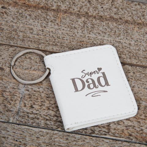 Super Dad Photo Frame Keyring Gift For Fathers Day & Birthday