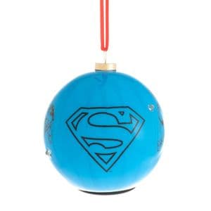 Superman Light Up LED Christmas Bauble DC Comic Gift