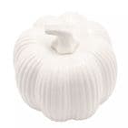 tall White Ceramic Pumpkin Ornament 14.5cm - Autumn Home Accessories
