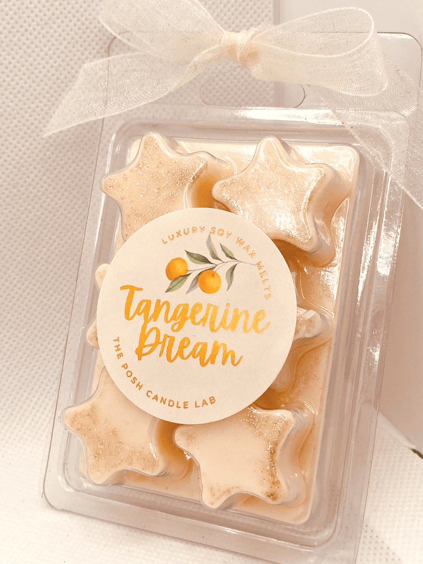 Tangerine Dream Luxury Soy Wax Melts - Fresh fruity vegan friendly cruelty free - made in the UK