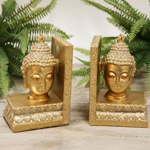 Thai Buddha Golden Bookends Home and Office Ornament