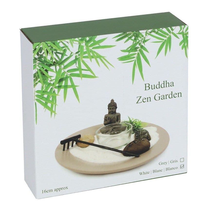 Thai Buddha Tabletop Mini Zen Garden Kit Candle Holder - Desktop ...