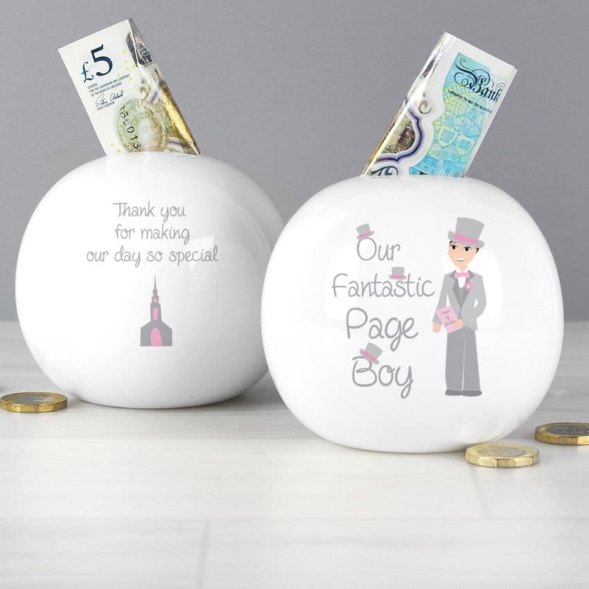 Thank you gift for Page Boy - Fabulous Page Boy Money Box