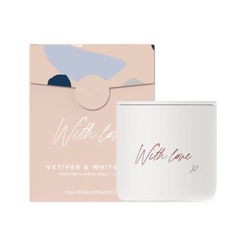The Aromatherapy Company Vetiver & White Tea With Love Candle 200g