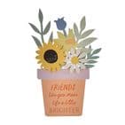 The Cottage Garden Wooden Flower Pot Gift plaque ornament For Friends birthday