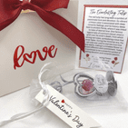 The Everlasting Tulip - I Love You Chrome Plated Tulip With Austrian Crystals Valentine and Anniversary gift for wife and girlfriend.