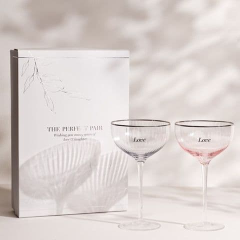 The Perfect Pair Set Of 2 Luxury Champagne Glasses Love Gift