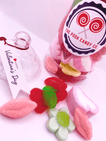 The Posh Candy Company Valentines Mix Sweet Jar Gift - 500g Love Themed Pick and Mix
