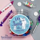 The Snowman and The Snowdog Personalised Mini Sweet Jar Christmas Gift   Perfect stocking filler, secret santa for table gift at Christmas.