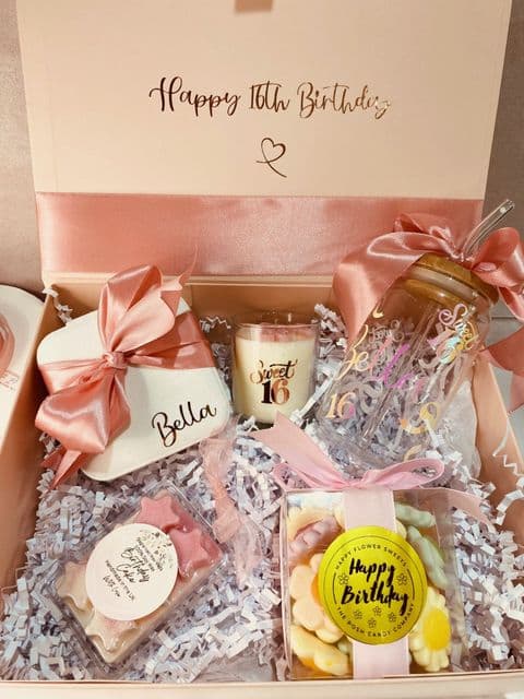 The Ultimate Personalised Sweet 16 Birthday Gift Box Complete With Gifts