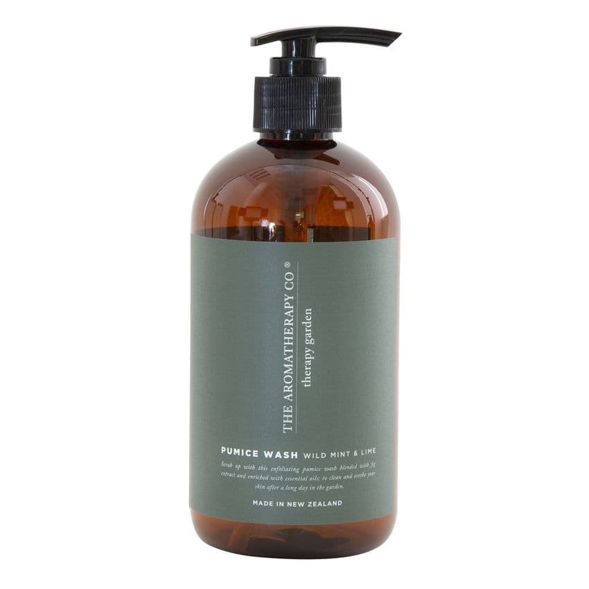 Therapy Garden Pumice Hand Wash Wild Mint & Lime By The Aromatherapy Co. Handwash gift for gardeners.