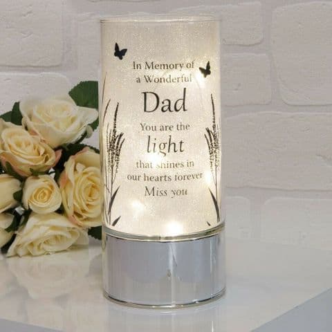 Thoughts Of You Memorial Tube Light Home Ornament for Dad