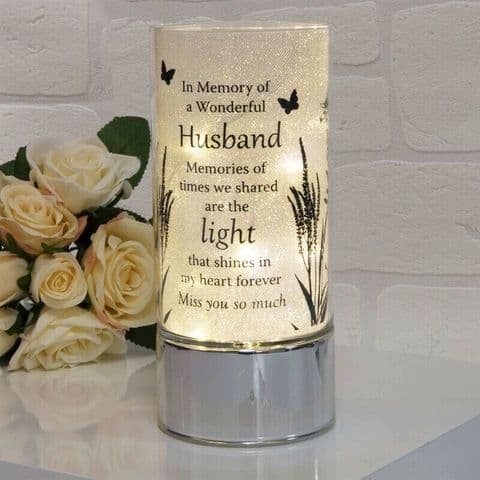 Thoughts Of You Memorial Tube Light Home Ornament for Husband