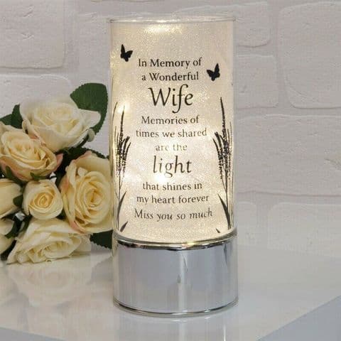 Thoughts Of You Memorial Tube Light Home Ornament for Wife