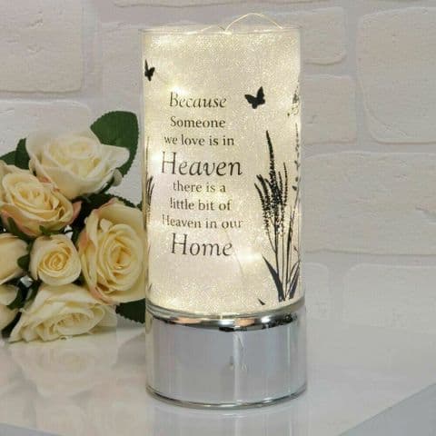 Thoughts Of You Memorial Tube Light Home Ornament - Heaven In Our Home