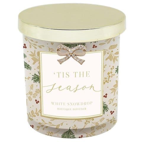 Tis the Season’ White Snowdrop Candle | Madeline Hearts by Lesser & Pavey