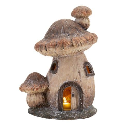 Toadstool Mushroom House LED Light Up Ornament Decoration