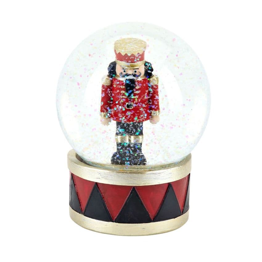 Traditional Nutcracker Soldier Christmas Snow Globe Gift Ornament