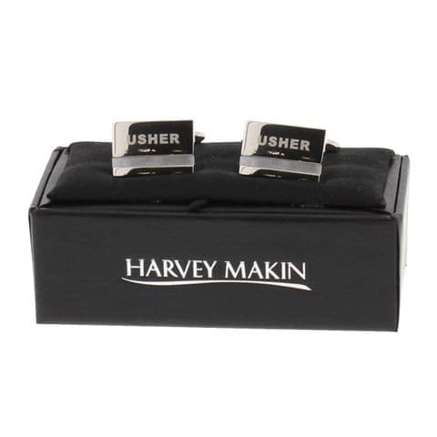 Usher Wedding Cufflinks - Wedding Accessories For Men - Silver Plated Cuff links For Usher