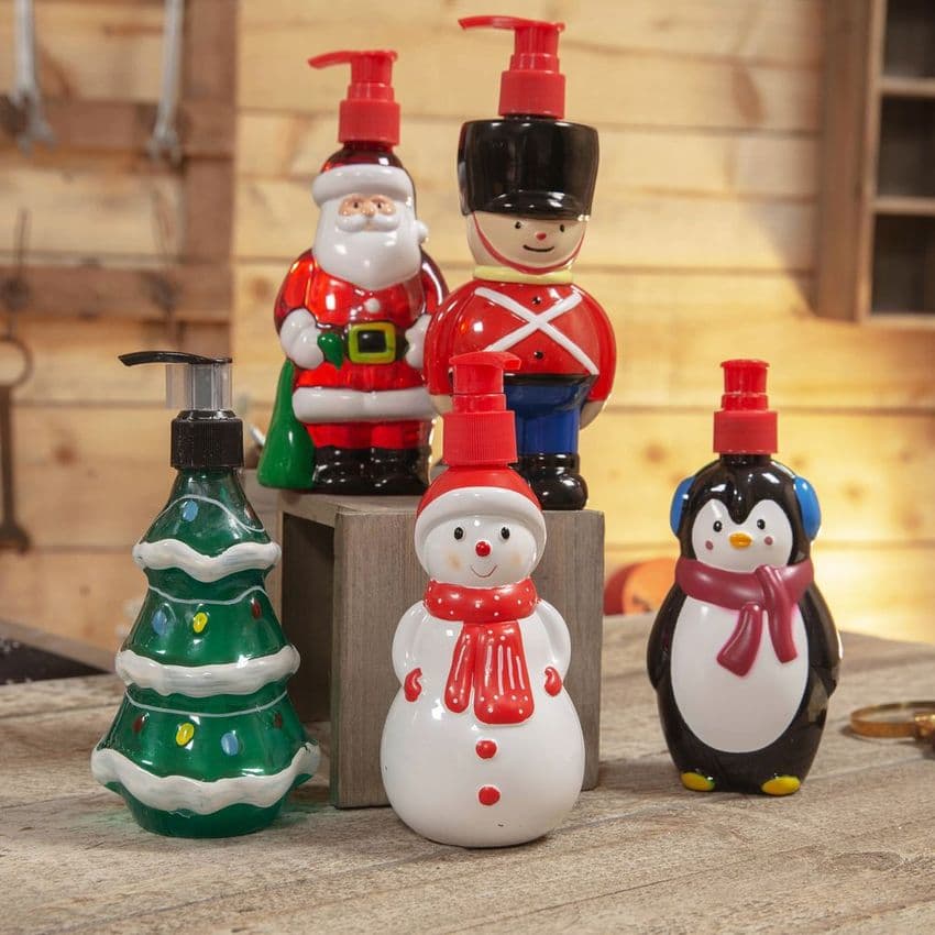 Christmas scented Hand Soaps for the kitchen and bathroom in 5 designs Santa Clause, Snowman, Christmas Tree Gift