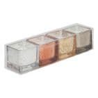 Vanilla Scented Glass Jar Decorative Candles Set of 4 Home Decor Gift