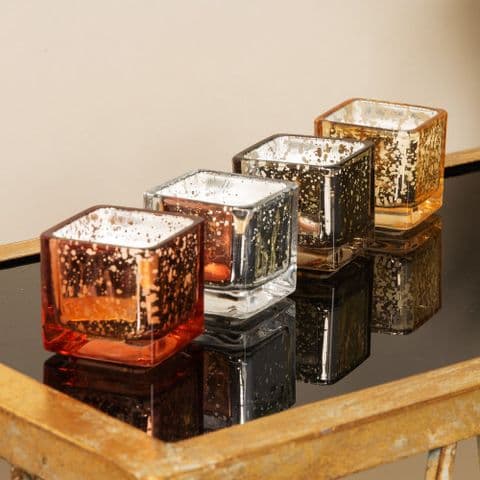 Vanilla Scented Glass Jar Decorative Candles Set of 4 Home Decor Gift