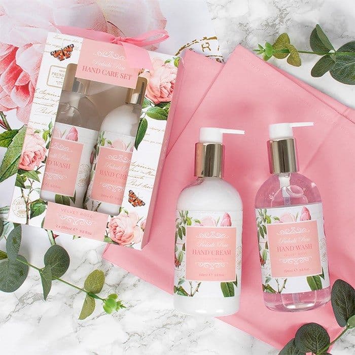 Velvet Rose Hand Wash and Hand Cream Gift Set | Vintage Rose Design