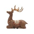 Vintage Sitting Reindeer Christmas Figurine Traditional Ornament Decoration