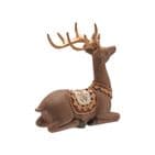 Vintage Sitting Reindeer Christmas Figurine Traditional Ornament Decoration