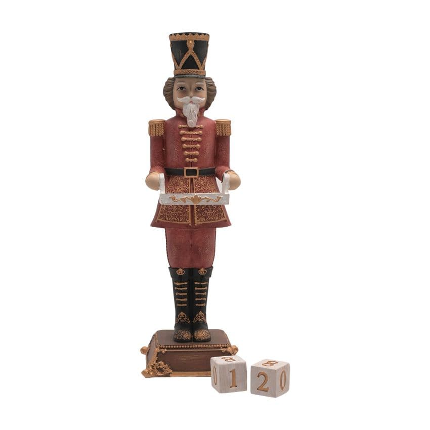 Vintage Soldier Christmas Countdown Figurine Traditional Ornament Decoration