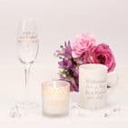 Wedding Bridesmaid Thank You Gift - White Cup Mug Inscribed With 'Bridesmaid For The Day Friend For Life' Maid Of Honour Gift