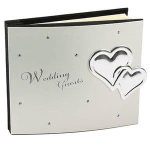 WEDDING GUEST BOOK - SPECIAL SILVER GUEST BOOK FOR WEDDING = WEDDING PRESENT